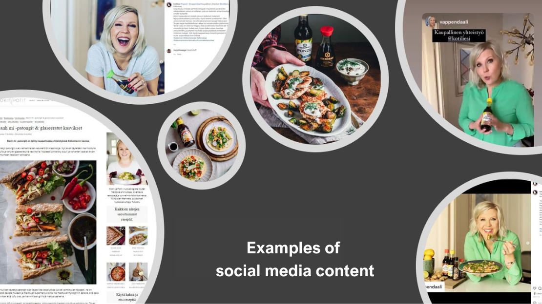 Examples of social media content