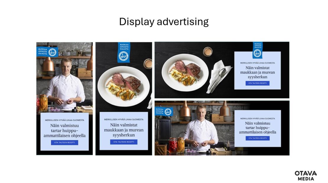 Ruokatieto display advertising
