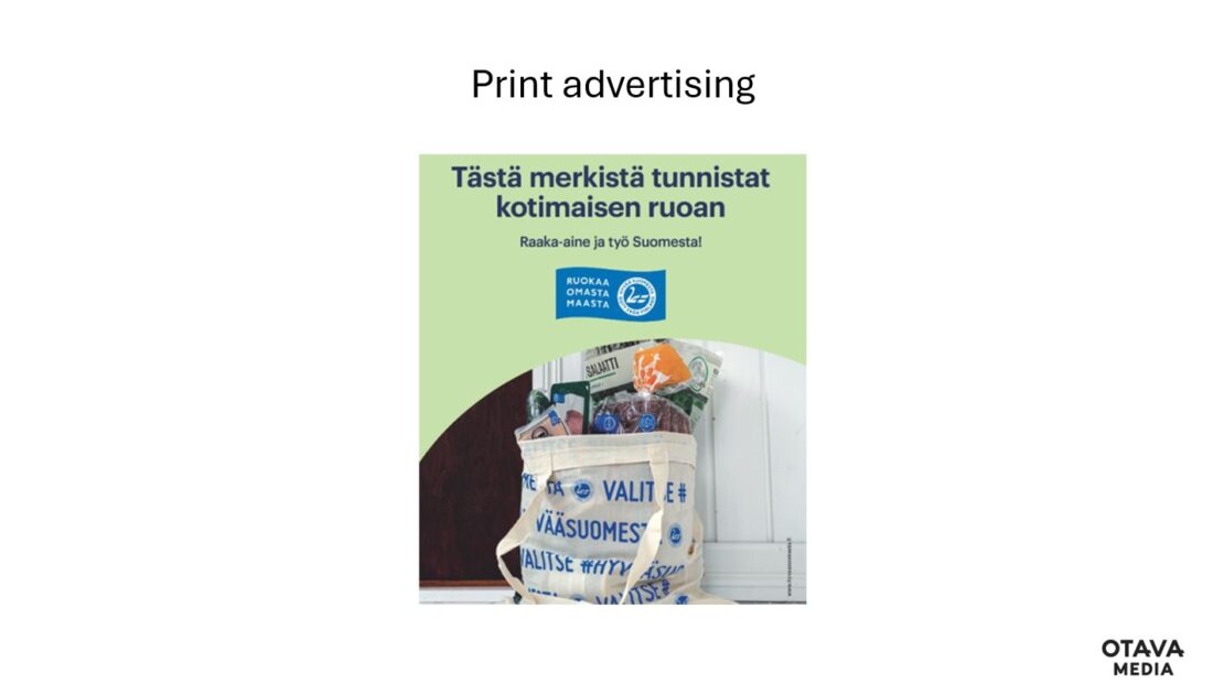 Ruokatieto print advertising